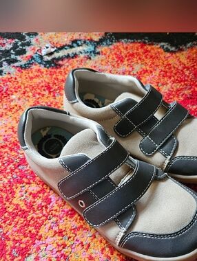 Livie & Luca Alunno Two-strap Velcro Shoes Mocha Tan Wide Toe Boys